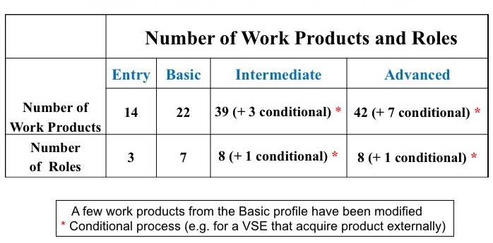 Number of Work Products and Roles