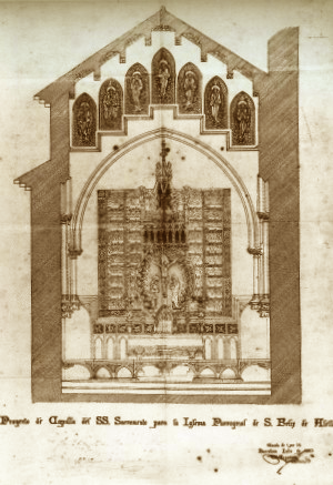 <span class="mw-page-title-main">Altarpiece of Alella</span> Design for an altarpiece by Antoni Gaudí