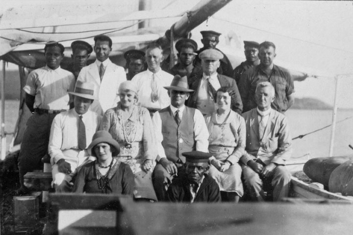 File:Queensland State Archives 5790 Hon J C Peterson and party on board Melbidir II June 1931.png