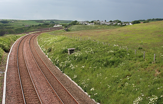 File:Railway Line at Muchalls - geograph.org.uk - 1361526.jpg