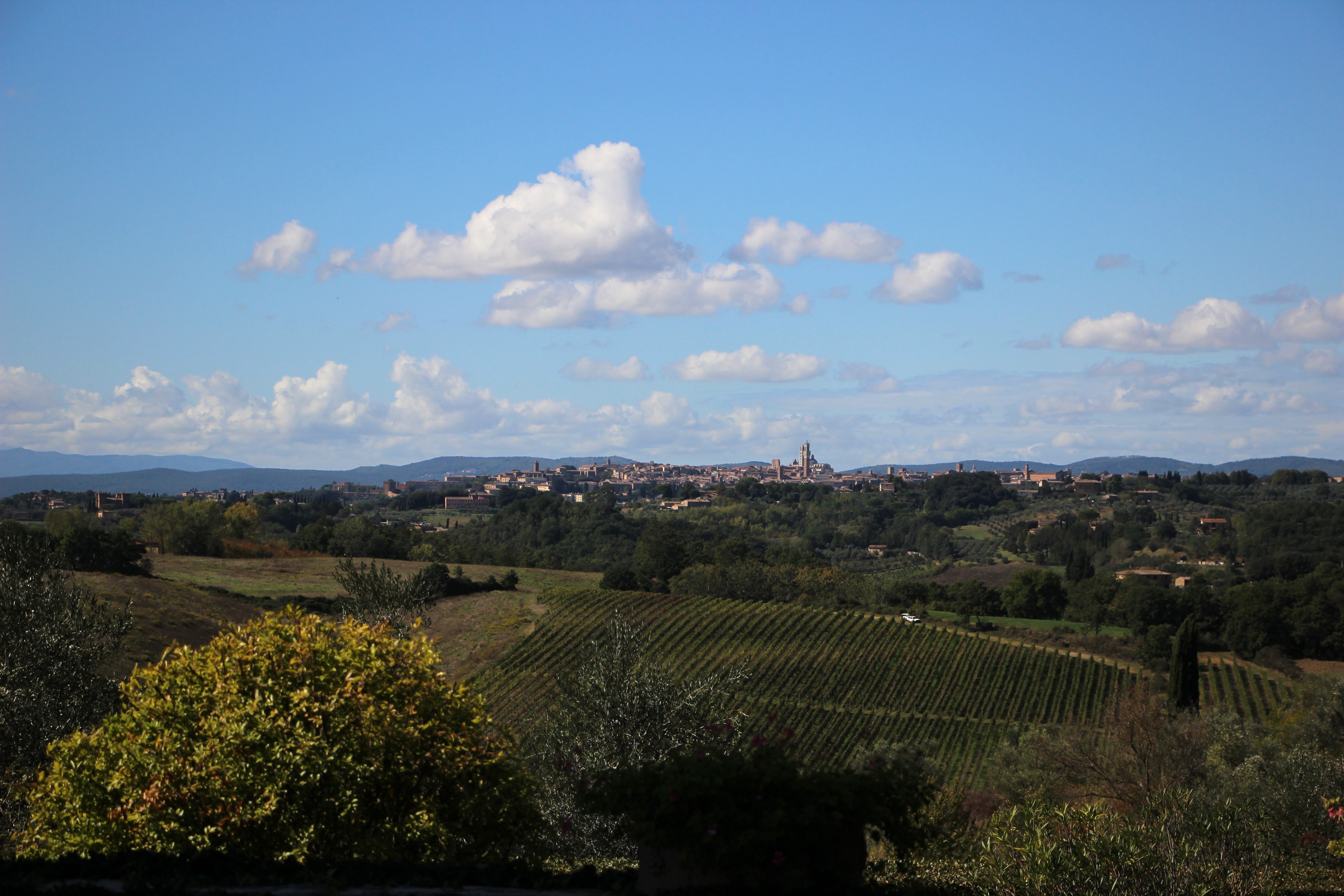 Villa Montechiaro, veduta su Siena