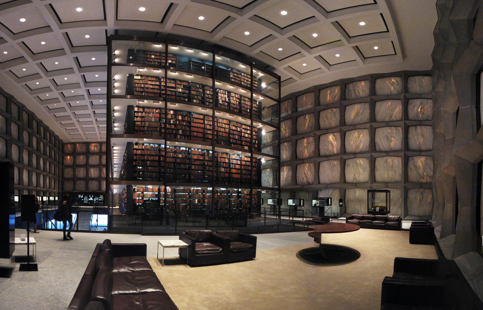 Estas son las 15 más bellas bibliotecas - Yale_University