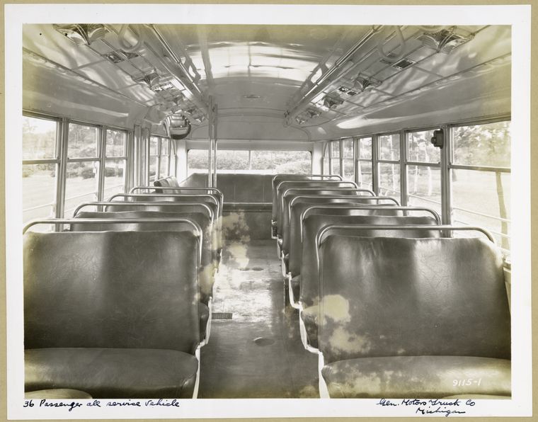 File:36 Passenger All Service Vehicle - interior view from the fr - (3592621697).jpg