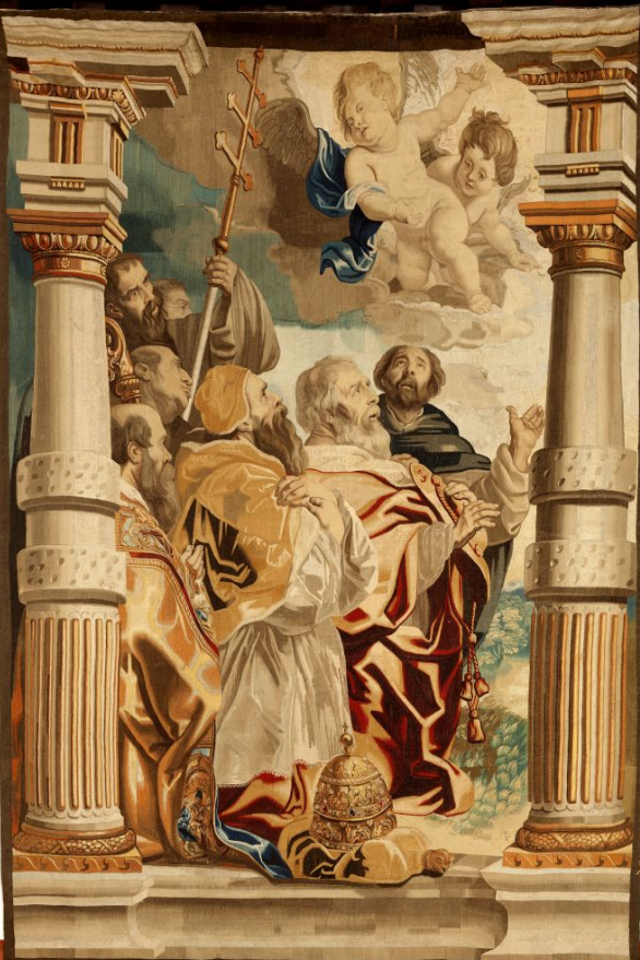 The religious hierarchy in adoration (tapestry)