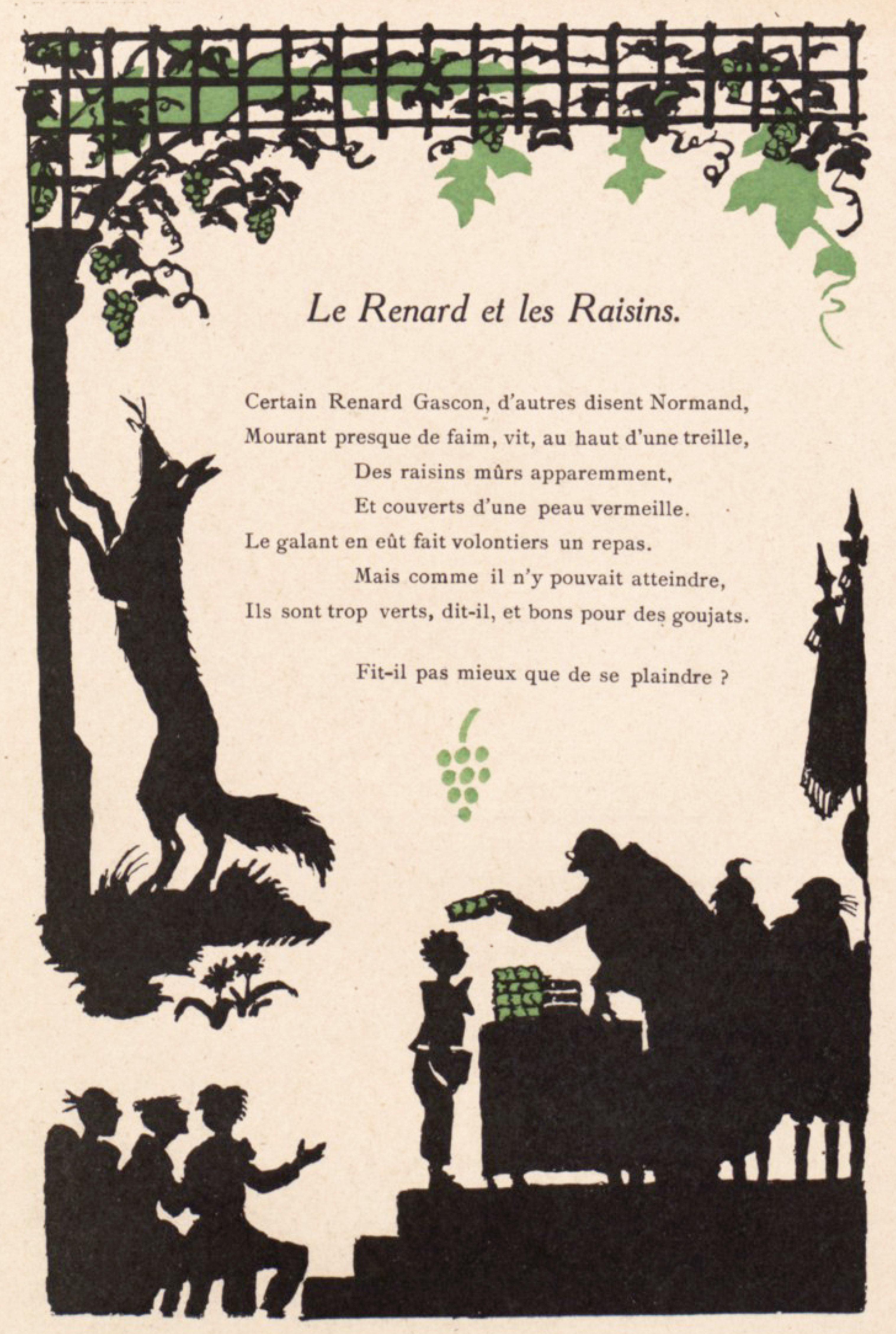 Lucien Calvié a repris le titre et la leçon de la fable ''[[Le Renard et les Raisins