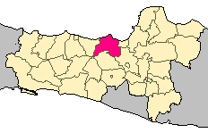Peta Kabupaten Kendal di Jawa Tengah