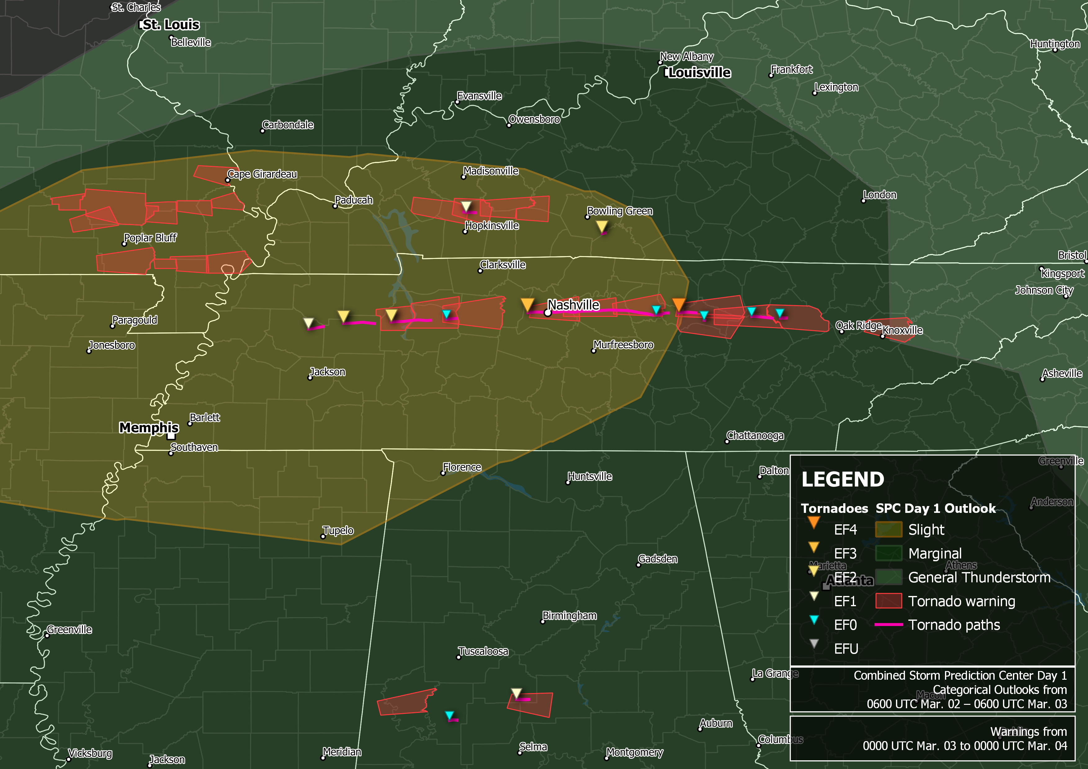 Tornado Outbreak Of March 2 3 2020 Wikipedia