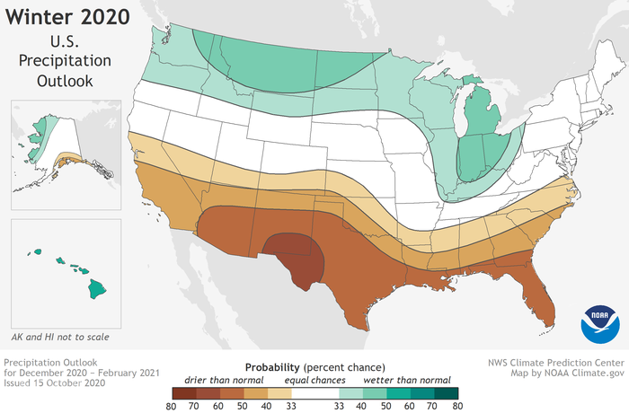 File:NOAA Winter Outlook 2020 Precip.png