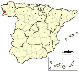 Location of Pontevedra