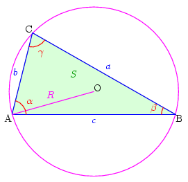 File:Triangle and circumcircle with notations.png