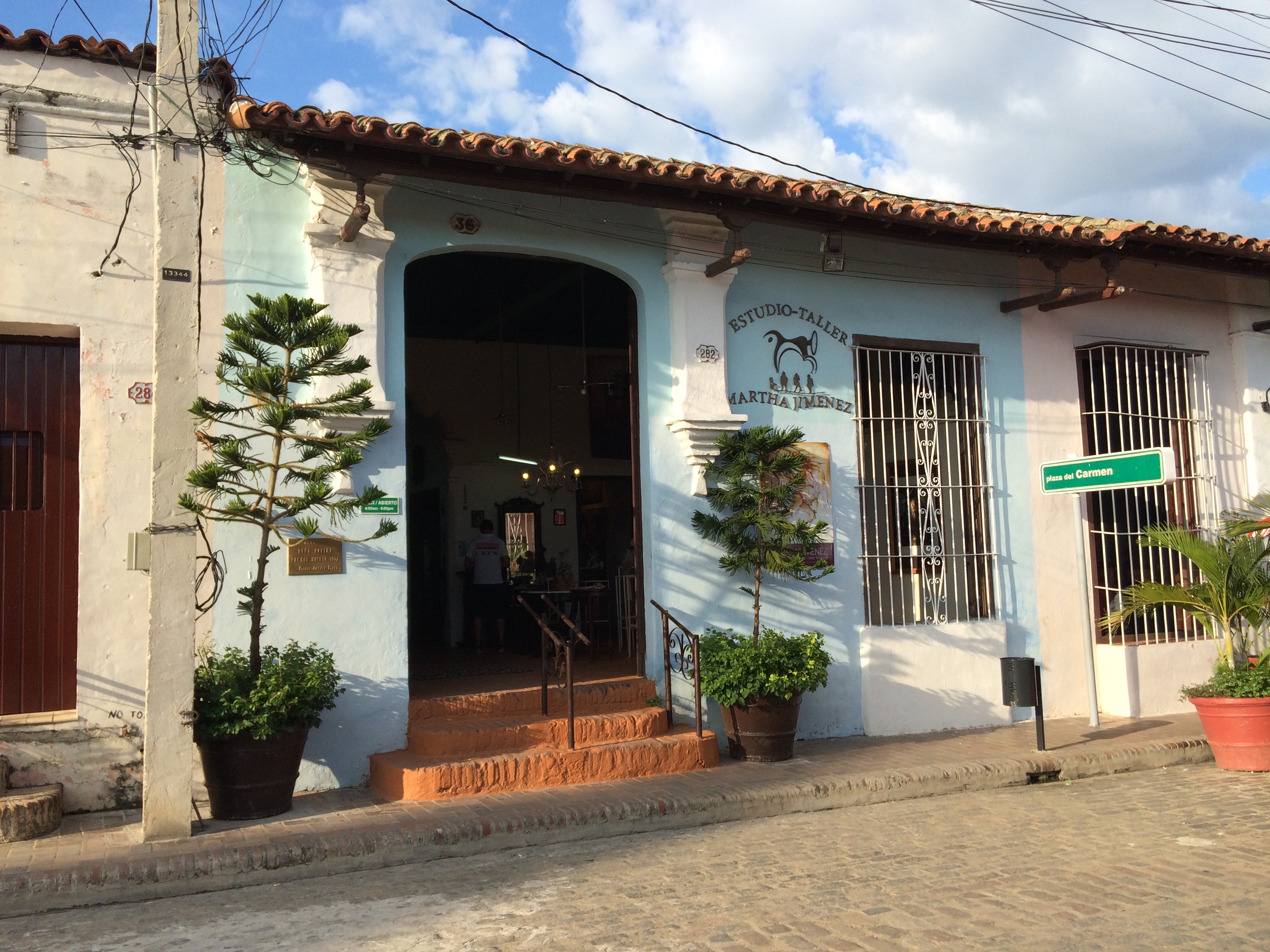 Atelier of Martha Jimenez at the Plaza del Carmen in Camagüey.