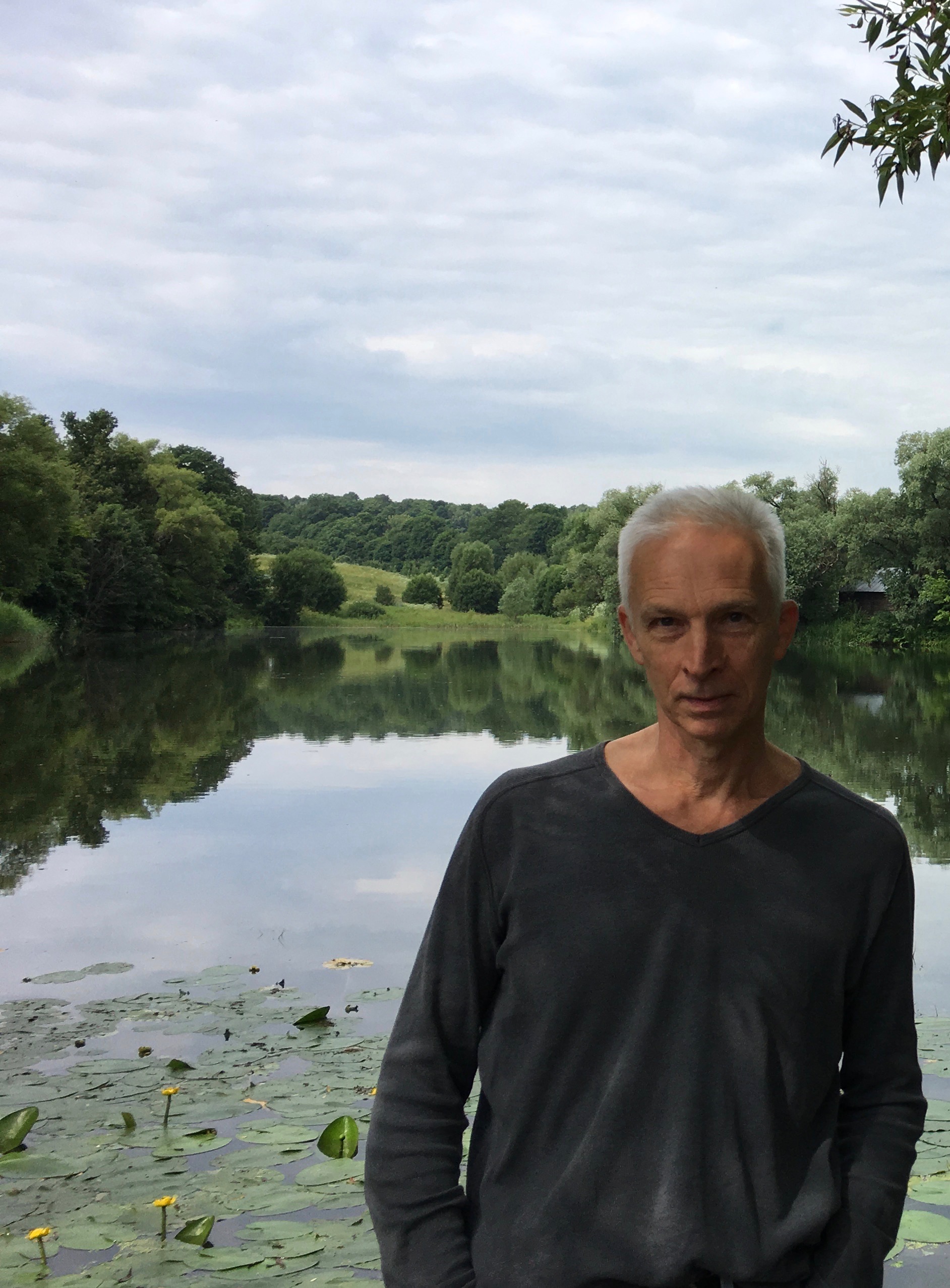 Rupert Thomson at Tolstoy's estate, Yasnaya Polyana, in July 2017