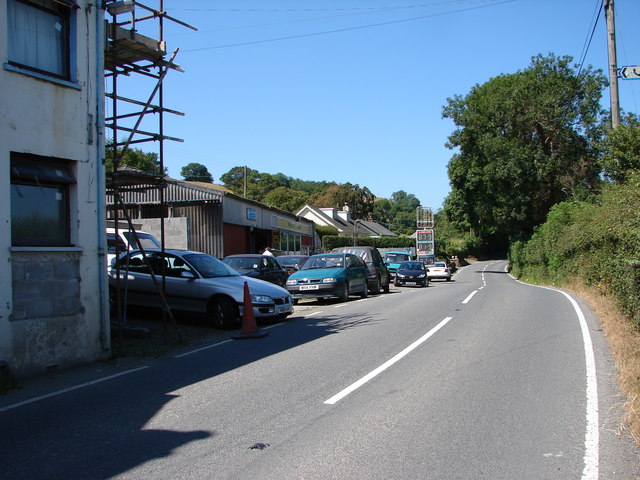 File:B4340 Road & Garage at New Cross - geograph.org.uk - 208003.jpg