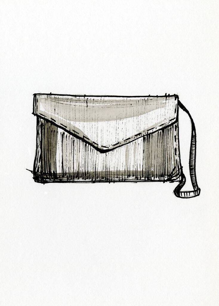 www.wgsn.com Soft clutch: Malleable leather and soft woven fabrics  emphasise the squashy quality of this item Large pouch and envelope  constructi… | 패턴, 가방 일러스트, 가방