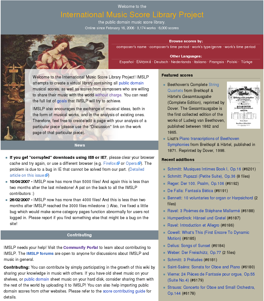国際楽譜ライブラリープロジェクト - Wikipedia