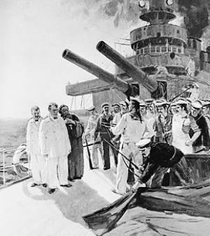 June 27, 1905:Mutineers seize the Russian battleship Potemkin Knyaz'Potemkin-Tavricheskiy1905-painting.jpg