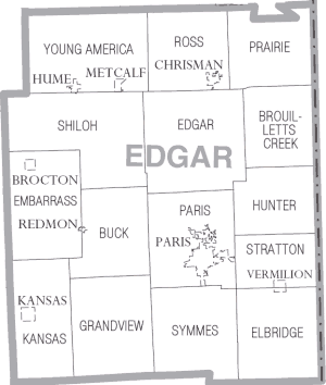 Map of Edgar County
