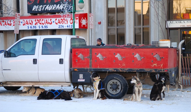 File:Sled-dog truck in Anchorage.jpg