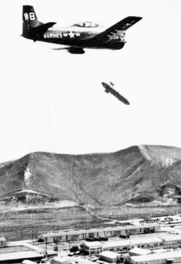 File:VMO-6 T-28C drops aerial container 1963.jpg