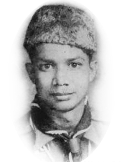 Yunus as a Boy Scout, in 1953