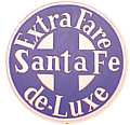 "Drumhead" logos such as this often adorned the ends of observation cars on the Santa Fe de Luxe. ATSF de-Luxe.jpg