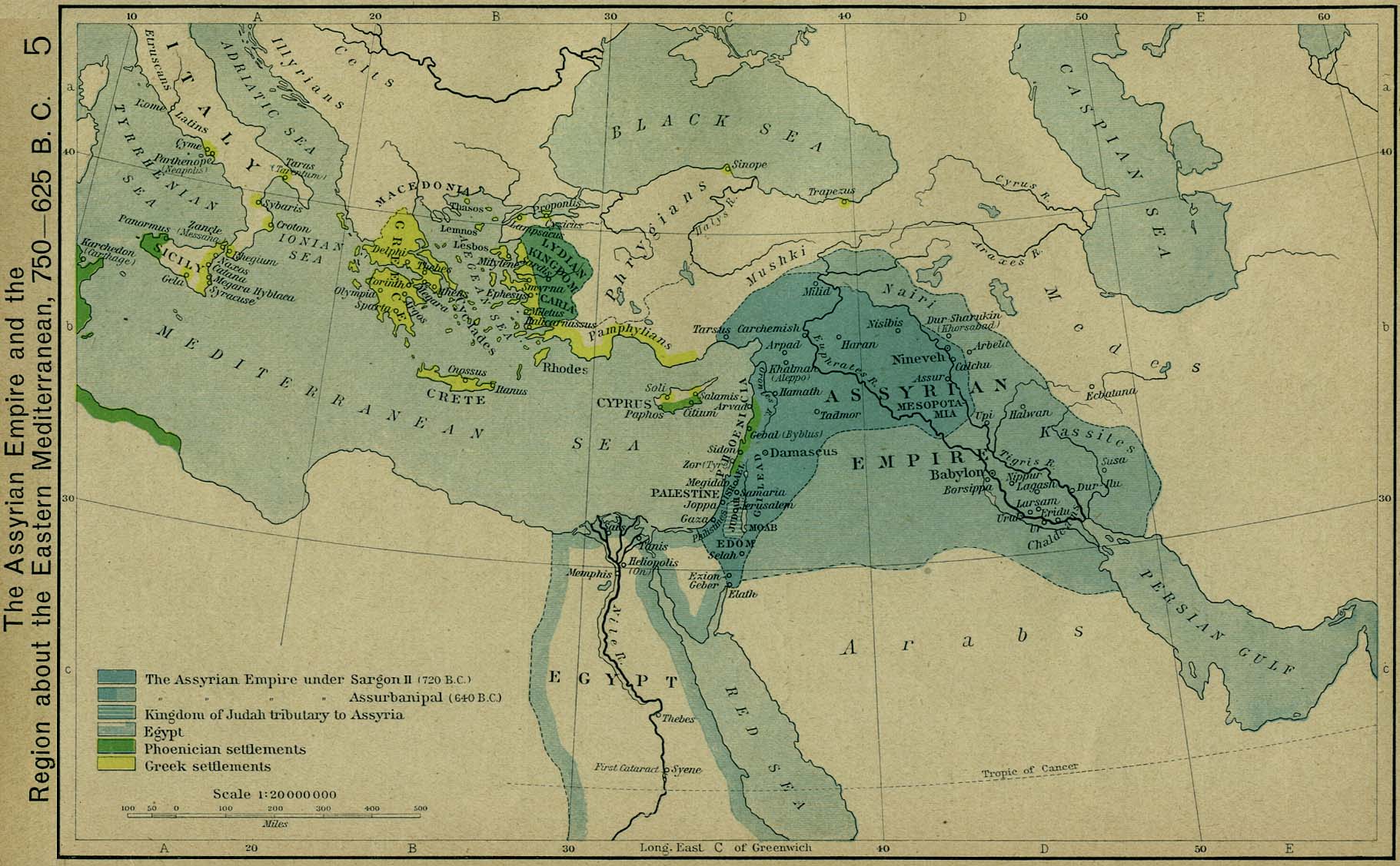 assyrian empire map