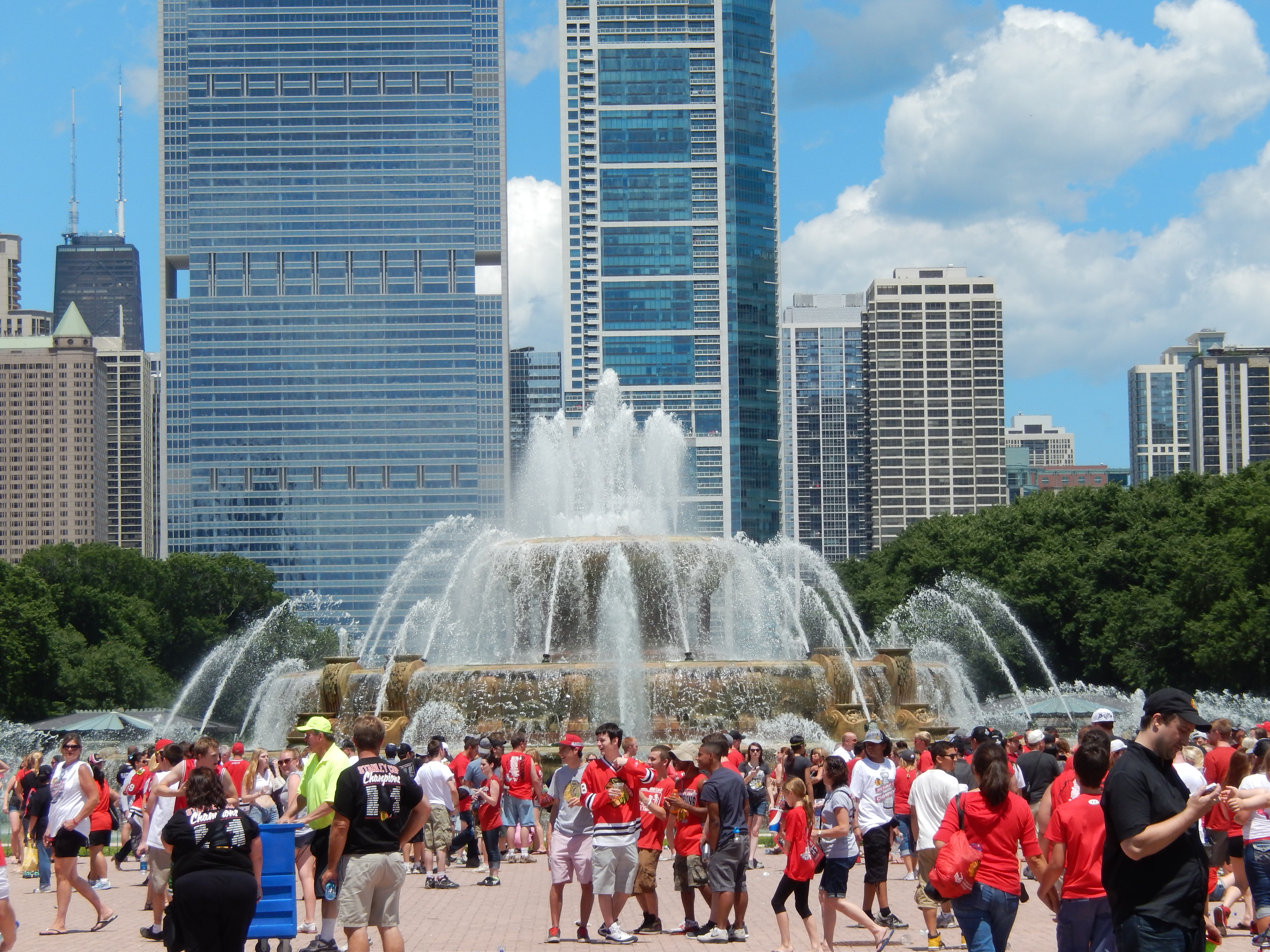 Город Чикаго Букингемский фонтан