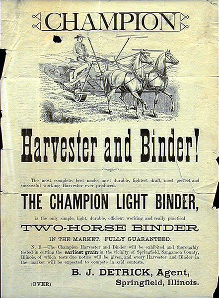 File:Champion Harvester and Binder, 1882, Advertising Handbill.jpg