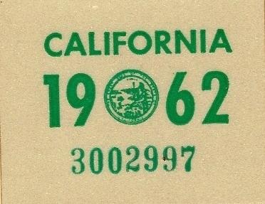 File:1962 California license plate decal.jpg