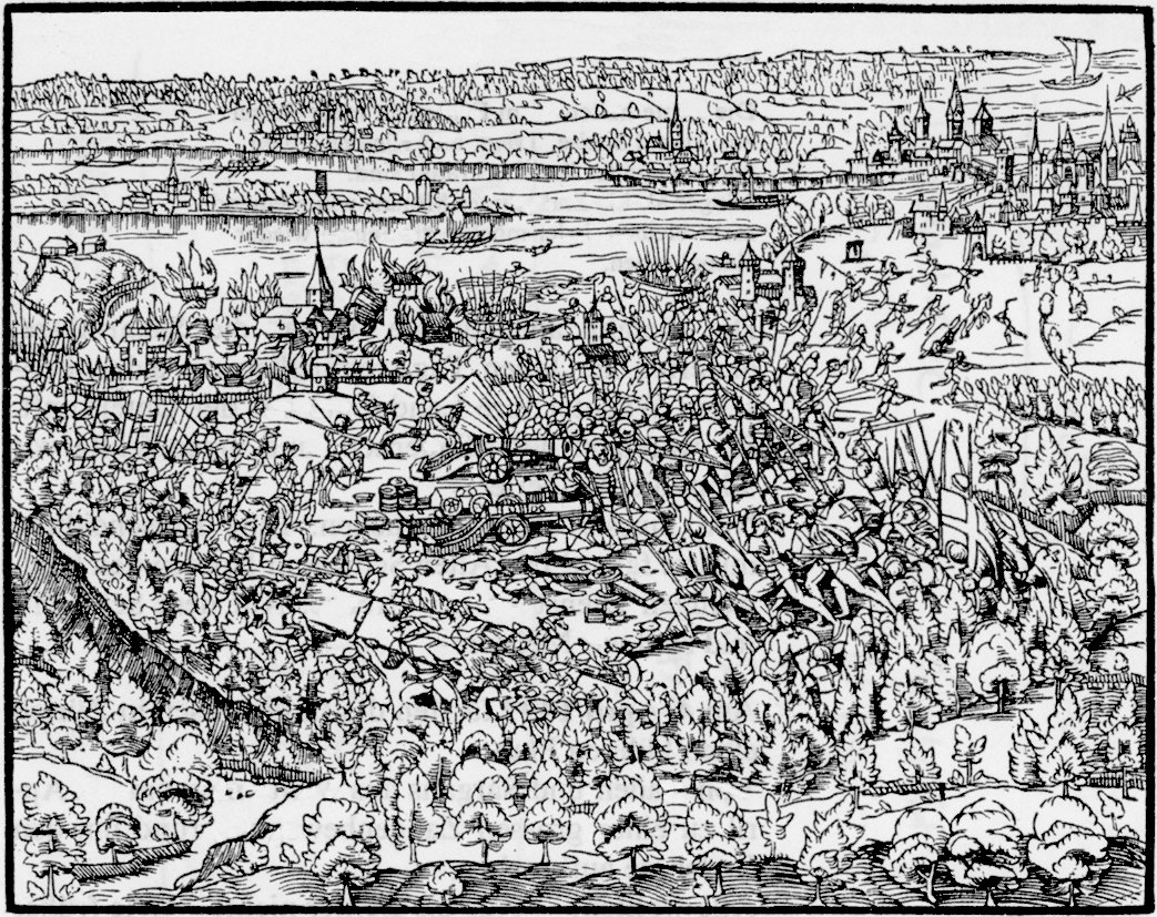 Die Schlacht im Schwaderloh aus der Chronik des Johannes Stumpf