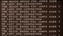 Early test data being received in 1972 – a pangram and numbers