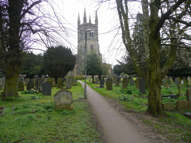 File:Footpath through the churchyard - geograph.org.uk - 865725.jpg