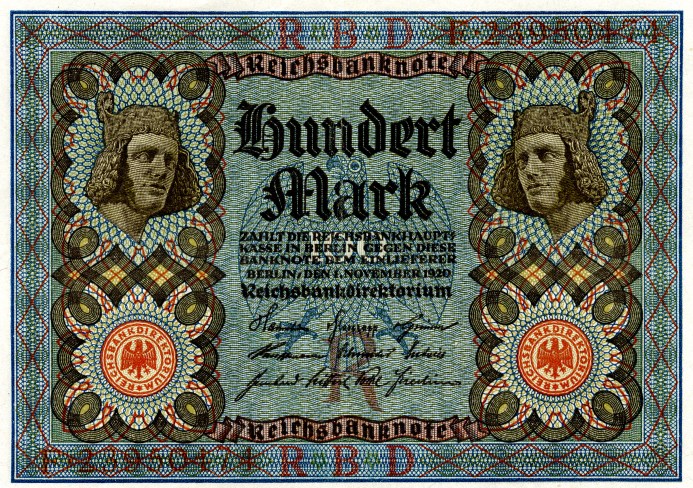 File:GER-69b-Reichsbanknote-100 Mark C(1920).jpg - Wikimedia Commons