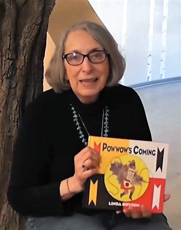 Boyden with her book ''Powwow's Coming'' in 2020