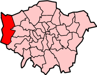 mapa obvodu Hillingdon