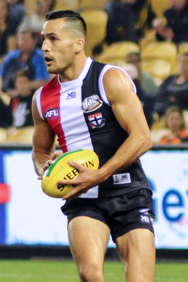 Savage playing for St Kilda in April 2018