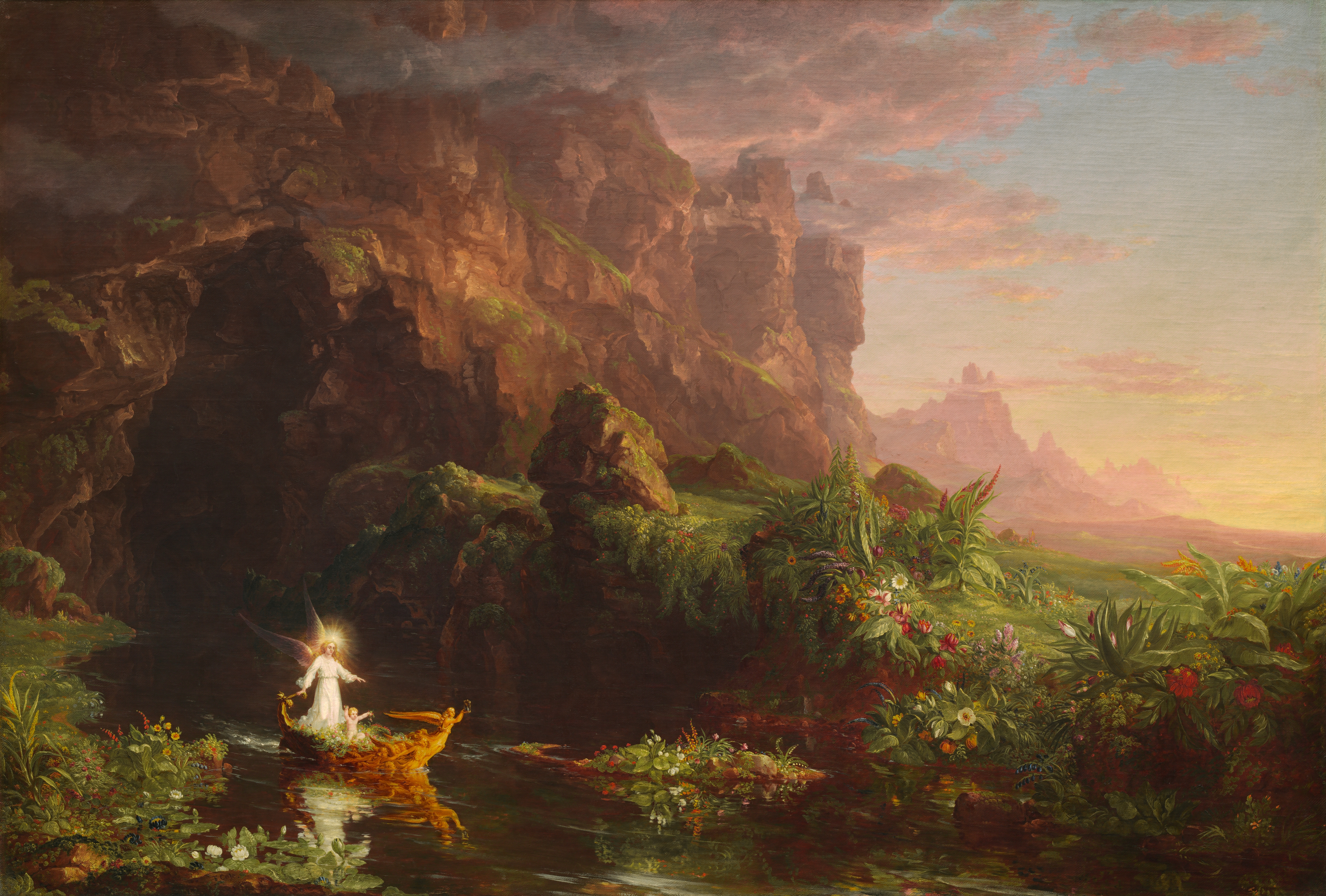 Thomas Cole - The Voyage of Life Childhood, 1842 (National Gallery of Art)