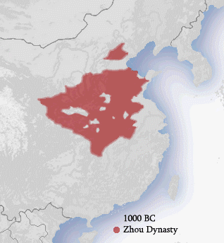 zhou dynasty map eastern and western