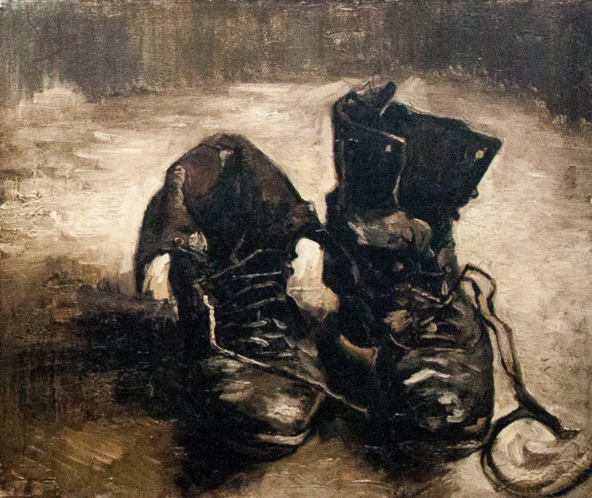 Van Gogh's oil on canvas of a pair of battered boots