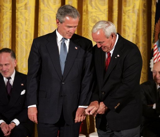 Arnold Palmer with former President George W. Bush