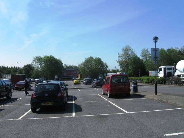 File:Car park Gretna Services - geograph.org.uk - 3494902.jpg