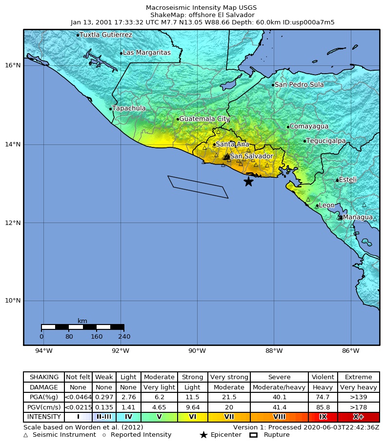 Сальвадор землетрясение