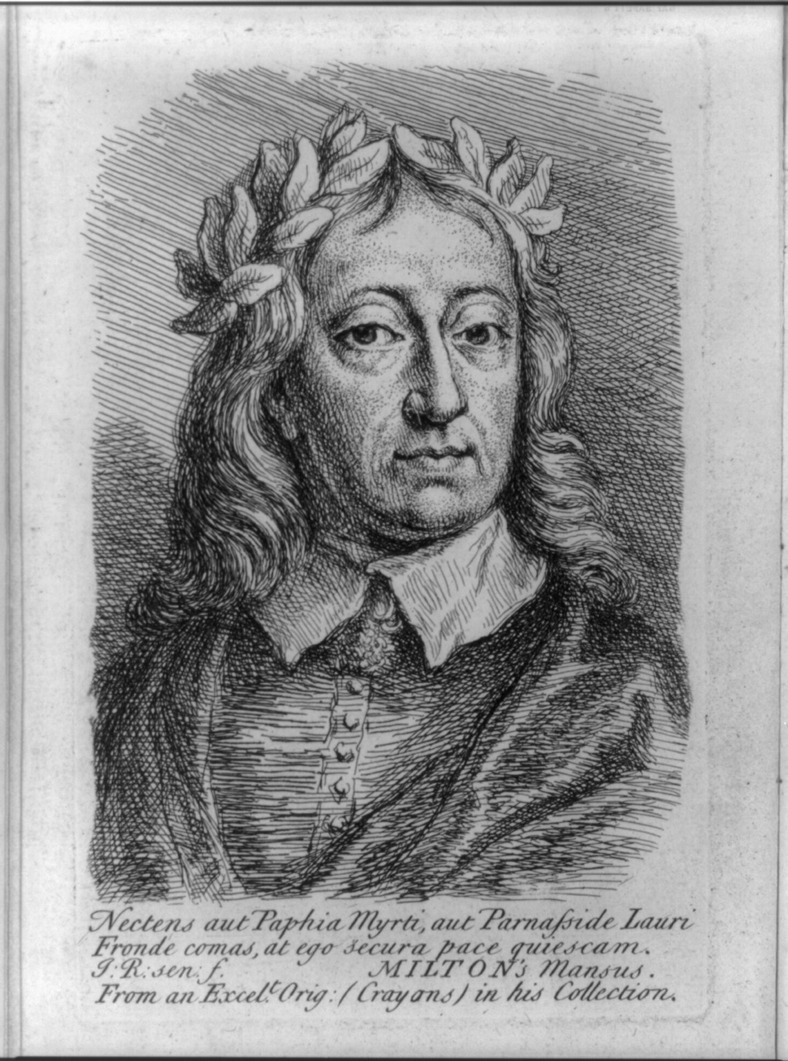 File John Milton 1608 1674 Bust Facing Right Wearing Laurel Crown Lccn Jpg Wikimedia Commons