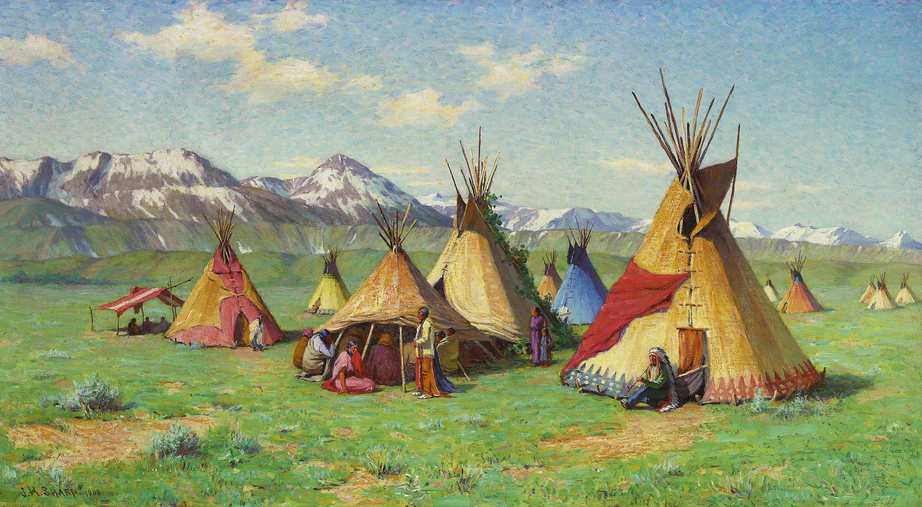 File:Joseph Henry Sharp - The Medicine Teepee (1903).jpg ...