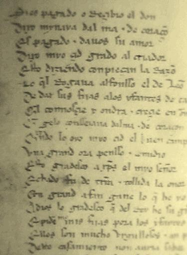 The Cantar de Mio Cid (Song of my Cid) is the earliest Spanish text