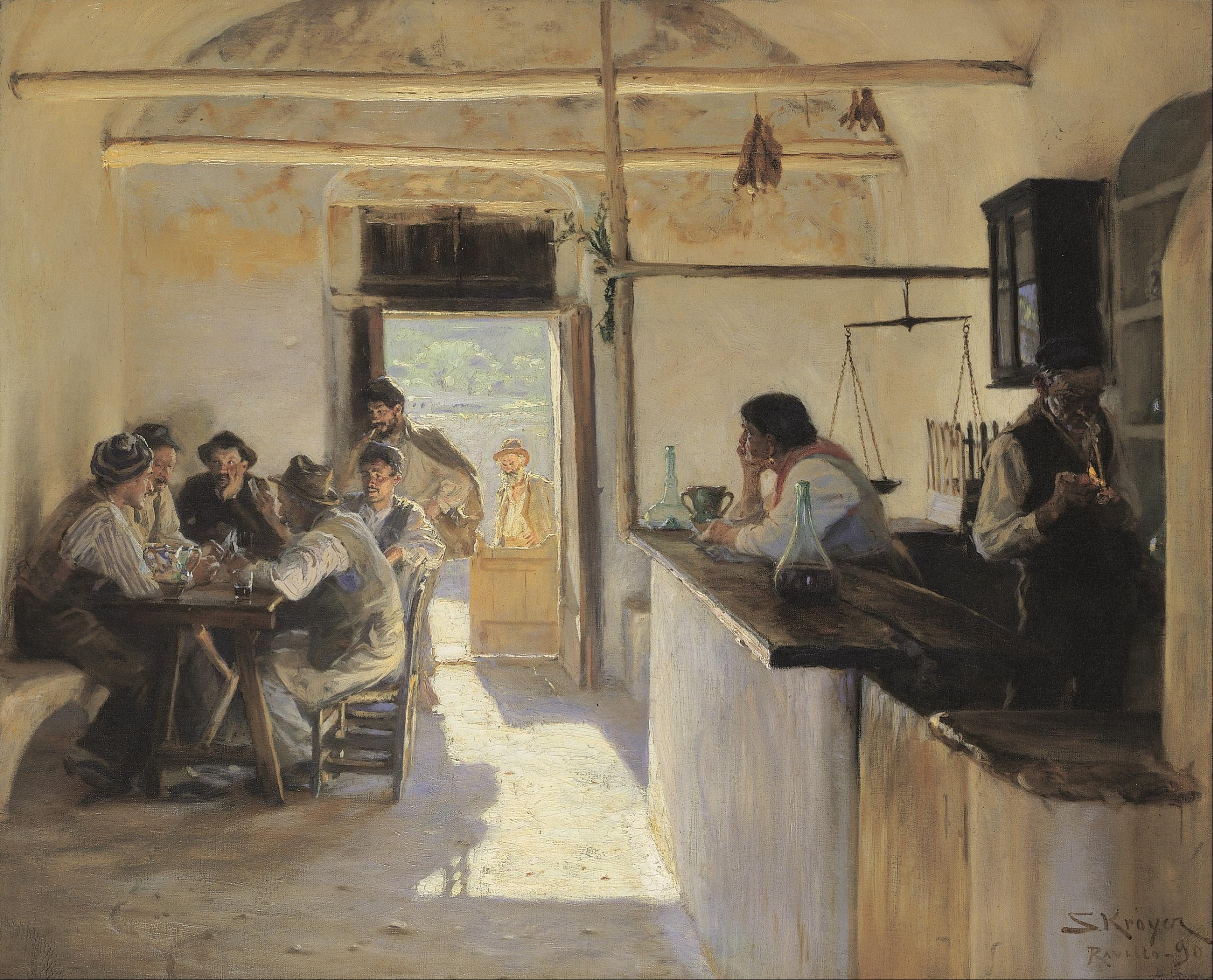 Peder Severin Krøyer - Osteria in Ravello (1890)