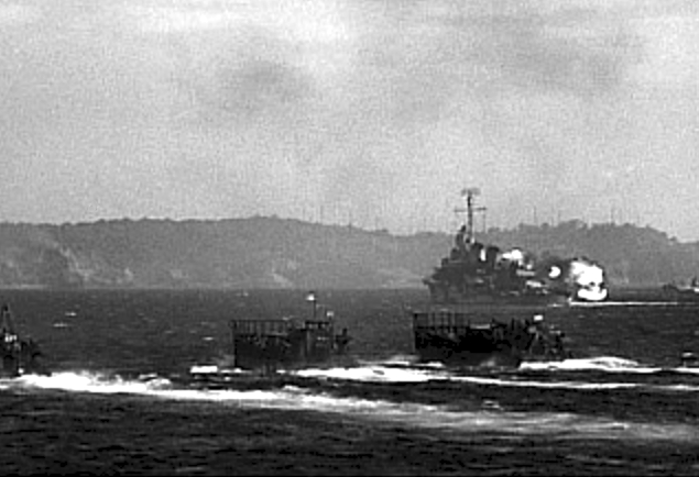 File:USS Claxton (DD-571) shelling Corregidor, in February 1945.jpg