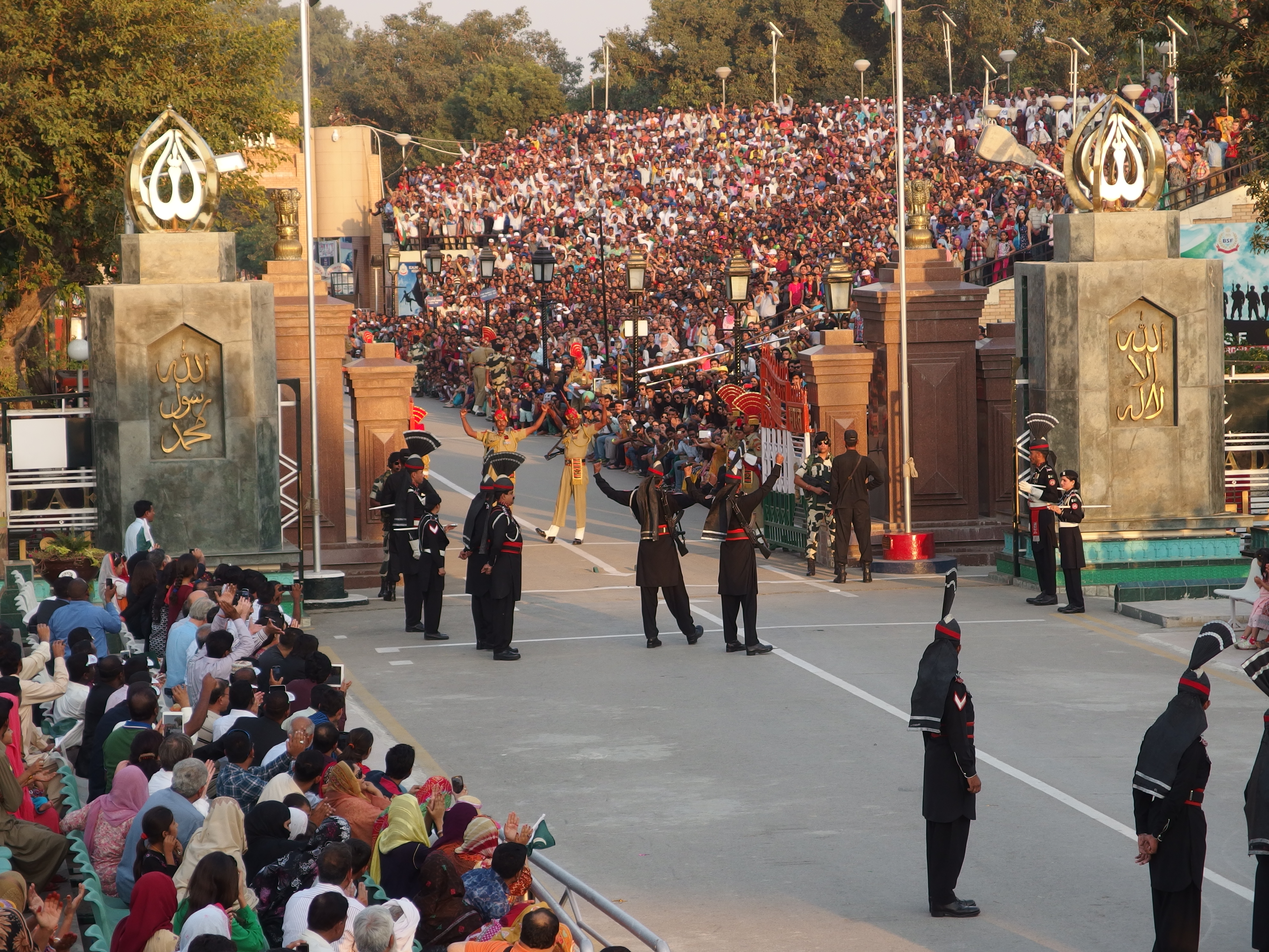 Wagah border ceremony Best Places to Visit in Lahore