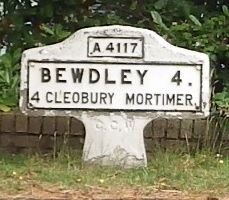 A4117 road road in Shropshire England