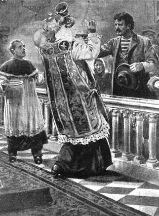 The 1908 murder of Fr. Leo Heinrichs, contemporary Illustration